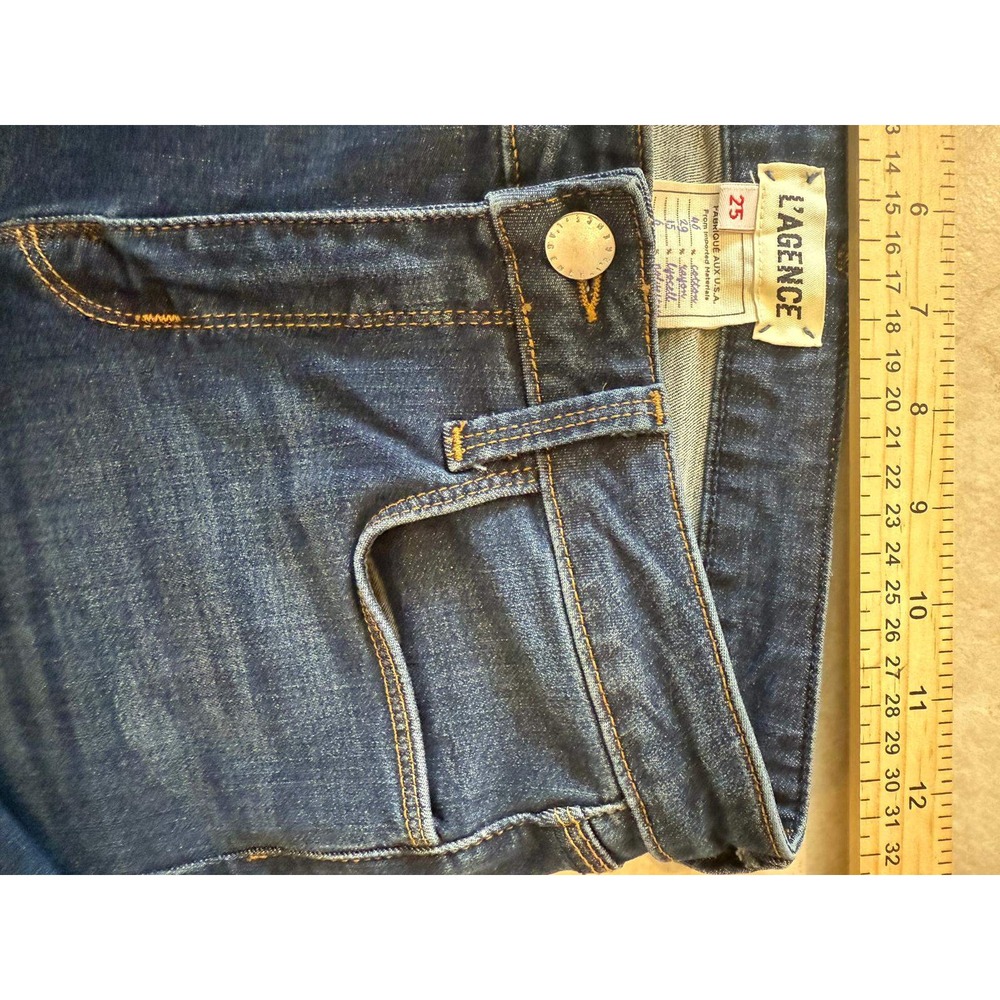 L'AGENCE Margot High Rise Skinny Jeans Size 25 Prime Blue Vintage Stretch Denim - Picture 4 of 6
